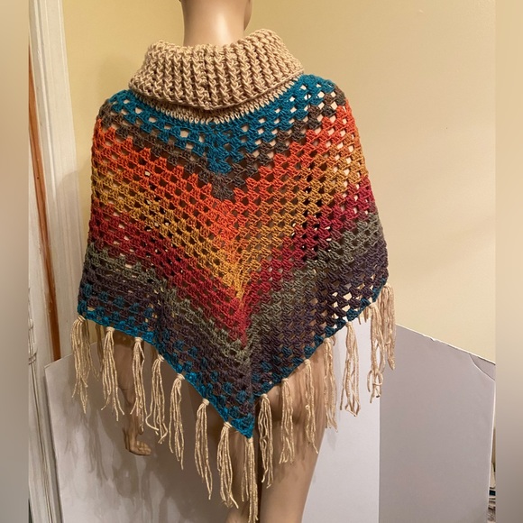 - Crochet Boho Poncho - Picture 2 of 8